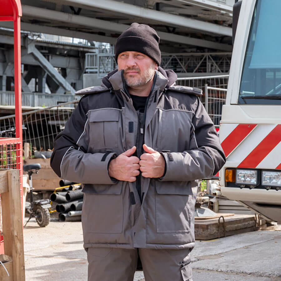 Купить Куртка зимняя рабочая Винтер Балтсейфти (WINTER Baltsafety) серый/черный (PRO-WINTER-Jgb) оптом от производителя